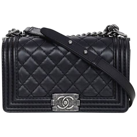 chanel boy medium black calfskin|BOY CHANEL .